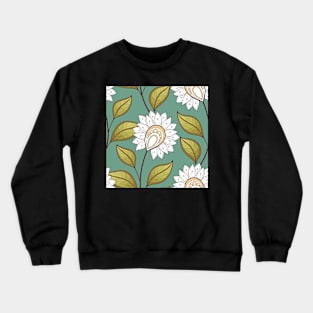 Spring Pattern with Floral Motifs Crewneck Sweatshirt